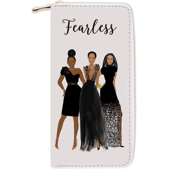 African American Expressions Long Clutch Wallet | Fearless - Picture 1 of 2